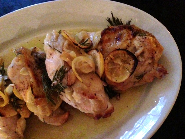 Chicken Breasts with Lemon and Rosemary by Debra Ponzek