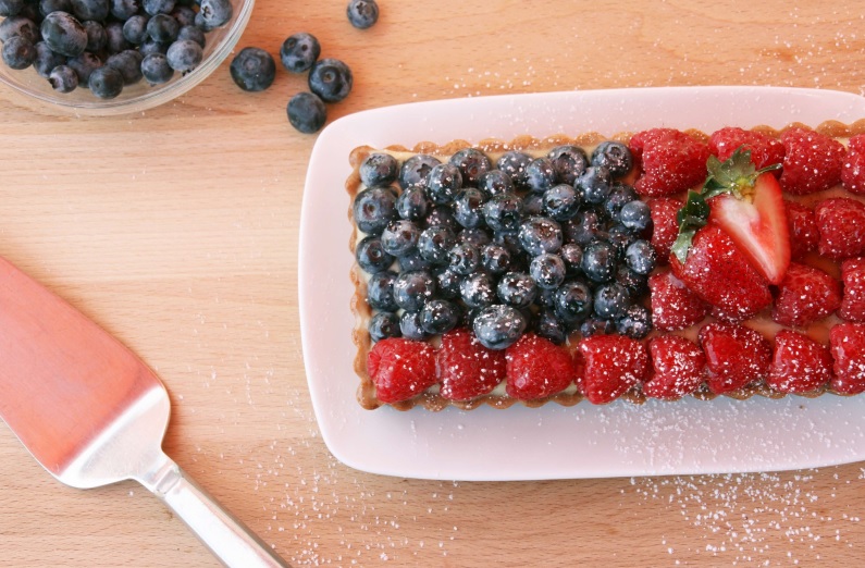 Patriotic Flag Fruit Tart Recipe