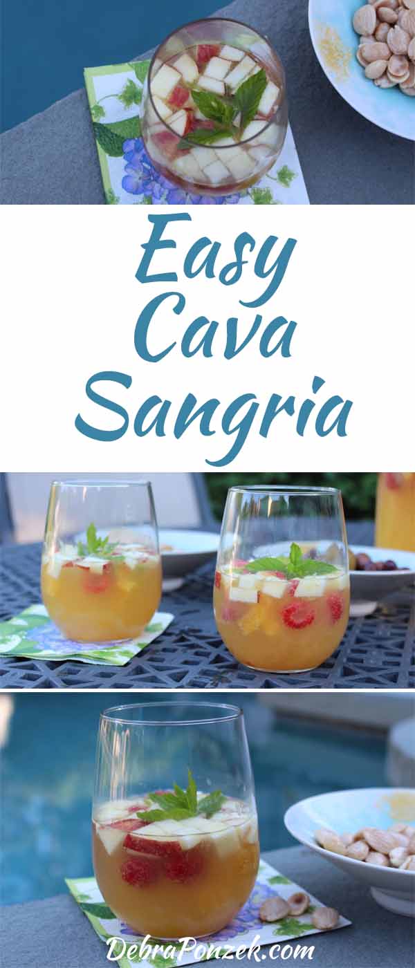 Having a refreshing cocktail recipe on hand is great, having one that you can make ahead of time like the Cava Sangria recipe is better.